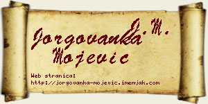 Jorgovanka Mojević vizit kartica
